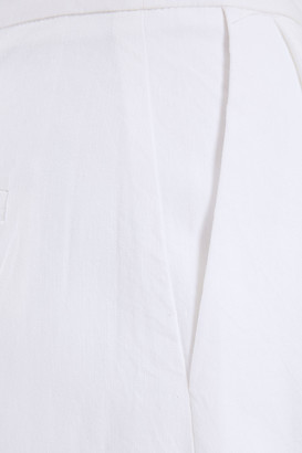 Diane von Furstenberg Pleated Linen-blend Shorts