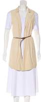 Thumbnail for your product : Fabiana Filippi Suede Belted Vest w/ Tags Beige Suede Belted Vest w/ Tags