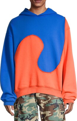 トップス ERL SWIRL FLEECE HOODIE XL size ERL Swirl hooded cotton sweatshirt | Harvey Nichols
