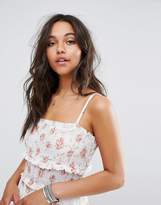 Thumbnail for your product : boohoo Ruched Cami Strap Floral Print Maxi Dress