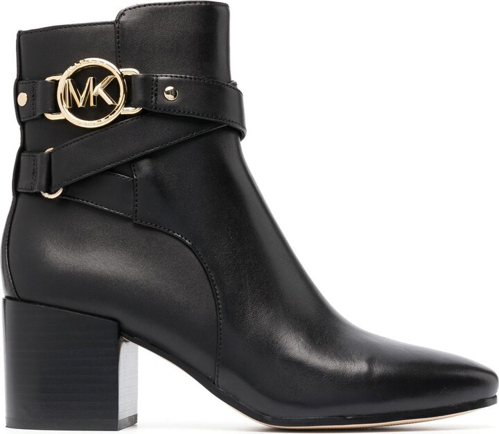 MICHAEL Michael Kors Rory mid-rise leather boots - ShopStyle