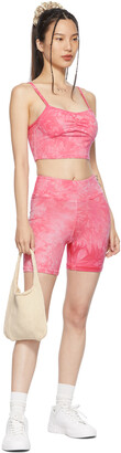 Lacausa Pink Tie-Dye Stretch Shorts