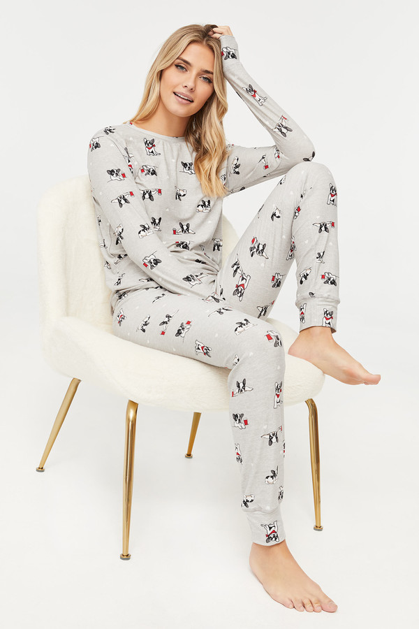 women's dog print pajamas