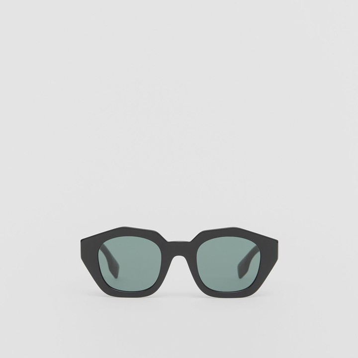 burberry geometric frame sunglasses