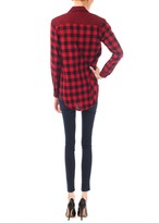 Thumbnail for your product : The Woods Jennifer Chun Buffalo Check Crystal Floral Patch Shirt