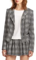 Thumbnail for your product : L'Agence Check-Print Cropped Jacket