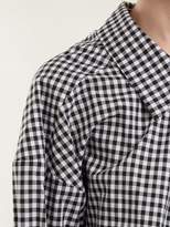 Thumbnail for your product : Caroline Constas Kos Twist Detail Gingham Cotton Shirt - Womens - Black White