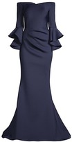Thumbnail for your product : Jovani Off-Shoulder Bell Sleeve Gown