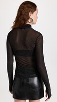 Thumbnail for your product : AFRM Zadie Rhinestone Turtleneck Mesh Top
