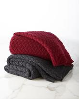 Thumbnail for your product : Sofia Cashmere Basketweave Knit Cashmere Throw