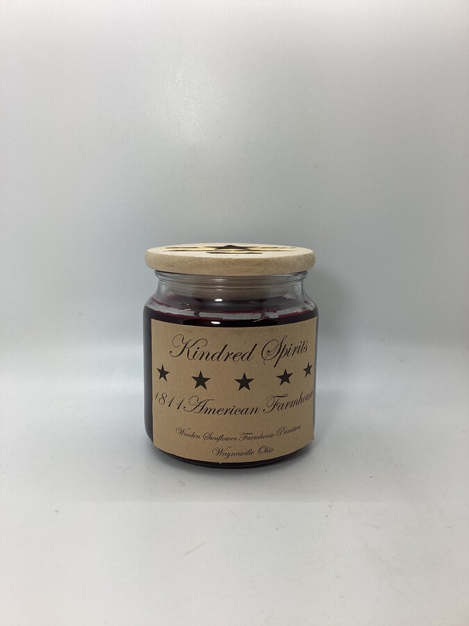Kindred Spirit Highly Scented Candle/Apothecary Jar 18Oz/Paraffin Wax/Farmhouse Candle/Hand Poured Candle/Country-Primitive Candle