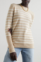 Thumbnail for your product : La Ligne Aaa Lean Lines Striped Cashmere Sweater - Brown