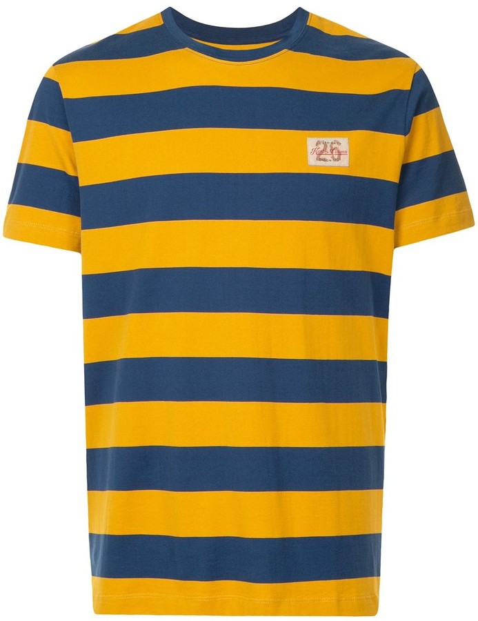 Yellow blue striped t shirt Clearance