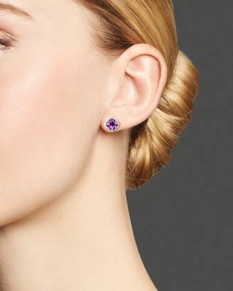 Bloomingdale's Amethyst and Diamond Stud Earrings in 14K White Gold - 100% Exclusive