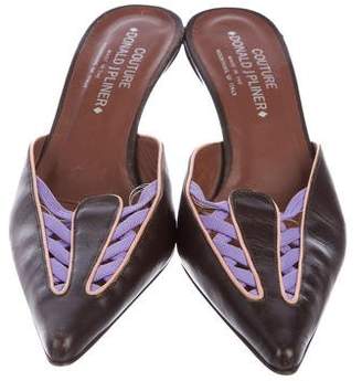 Donald J Pliner Leather Pointed-Toe Mules