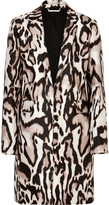 Thumbnail for your product : Diane von Furstenberg Wool-Silk Mahala Coat in Leopard Bark