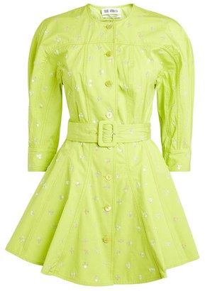 ATTICO Sequin-Embellished Shirt Dress