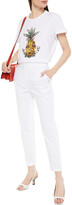 Thumbnail for your product : VIVETTA Bow-detailed cotton-blend twill tapered pants