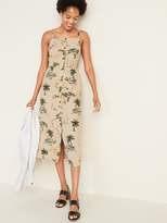 Thumbnail for your product : Old Navy Square-Neck Button-Front Linen-Blend Midi for Women