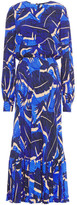 Thumbnail for your product : Stella Jean Pleated Printed Crepe Midi Dress