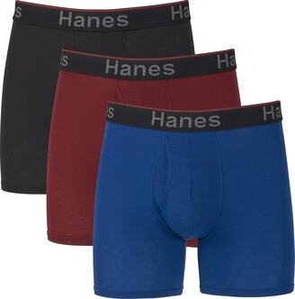 Hanes 4-Pack Men's Ultimate Long Leg Boxer Comfort Flex Fit Brief