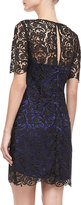 Thumbnail for your product : Laundry by Shelli Segal Short-Sleeve Lace Sheath Dress