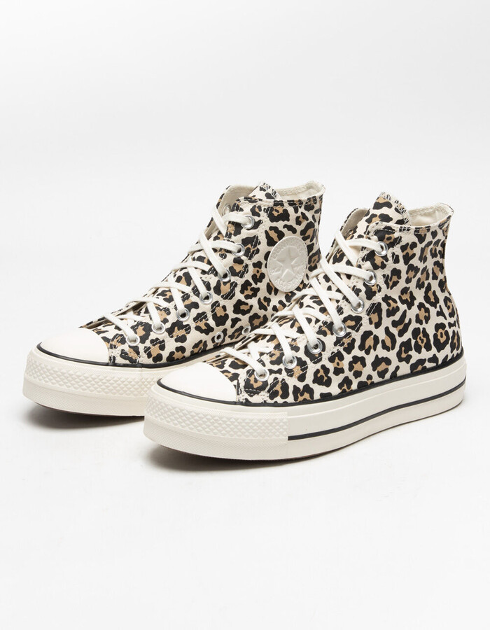 Converse Chuck Taylor All Star High Top Leopard Womens Platform Shoes -  ShopStyle