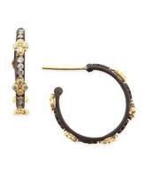 Thumbnail for your product : Armenta Small Midnight Diamond Crivelli Hoop Earrings