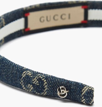 Gucci GG-jacquard Denim Headband