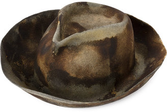 Horisaki Design & Handel - burned effect fedora hat - women - Rabbit Fur Felt - 56
