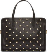 Thumbnail for your product : Alexander McQueen Black Leather Gold Studded Skull Padlock Bag