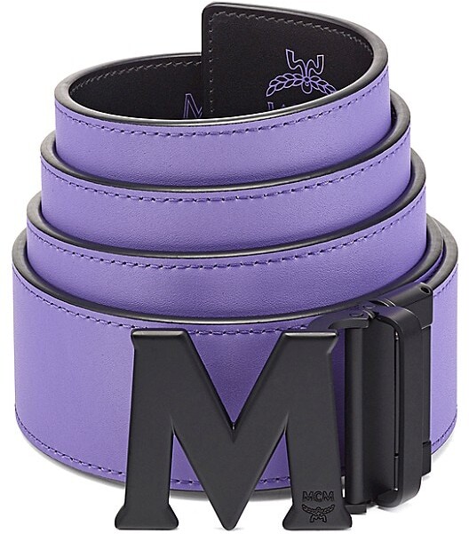 MCM Men's Claus Logo Reversible Leather Belt