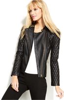 Thumbnail for your product : INC International Concepts Quilted Faux-Leather Motorcycle Jacket