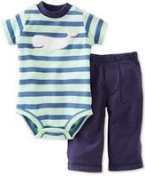 Thumbnail for your product : Carter's Baby Boys' 2-Piece Striped Whale Bodysuit & Pants Set