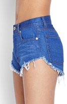 Thumbnail for your product : Forever 21 FOREVER 21+ Perma-Creased Denim Cutoffs