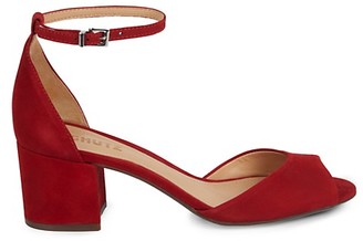 red block heel sandals wide fit