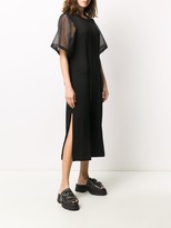 Thumbnail for your product : Diesel Black Gold Organza Sleeves Midi Dress