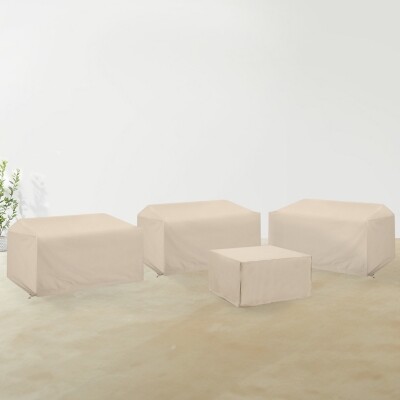 Crosley Furniture 3 Outdoor Loveseats with Coffee Table Furniture Cover