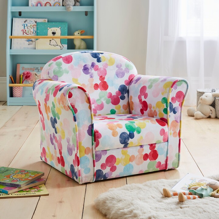 Disney Mickey Print Kids Armchair Red/Blue/Green ShopStyle