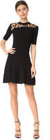 Thumbnail for your product : Cushnie Short Sleeve Flare Dress with Fractured Lacing