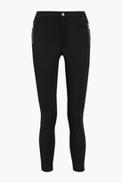 Thumbnail for your product : J Brand Alana twill and neoprene skinny pants
