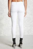 Thumbnail for your product : Forever 21 Lace-Up Twill Skinny Pants
