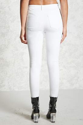Forever 21 Lace-Up Twill Skinny Pants