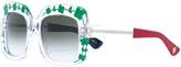 Thumbnail for your product : Gucci Eyewear floral detail sunglasses