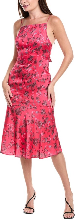 Ganni Satin Midi Dress