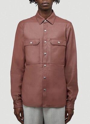 Rick Owens Leather Shirt Jacket