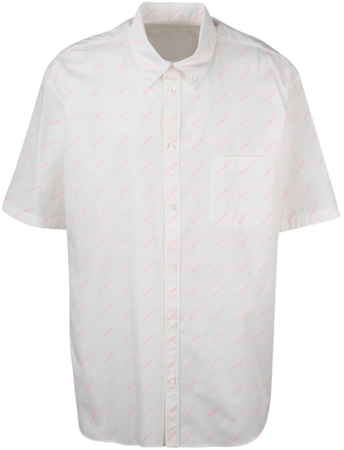 Balenciaga White Men's Short Sleeve Shirts | Shop the world's 