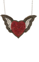 Thumbnail for your product : G Lish G-Lish Winged Heart Statement Necklace