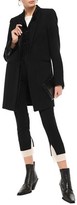 Thumbnail for your product : Ann Demeulemeester Jacquard-trimmed Wool-blend Twill Coat