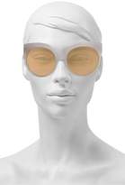 Thumbnail for your product : Linda Farrow Cat-Eye Acetate And Gold-Tone Mirrored Sunglasses